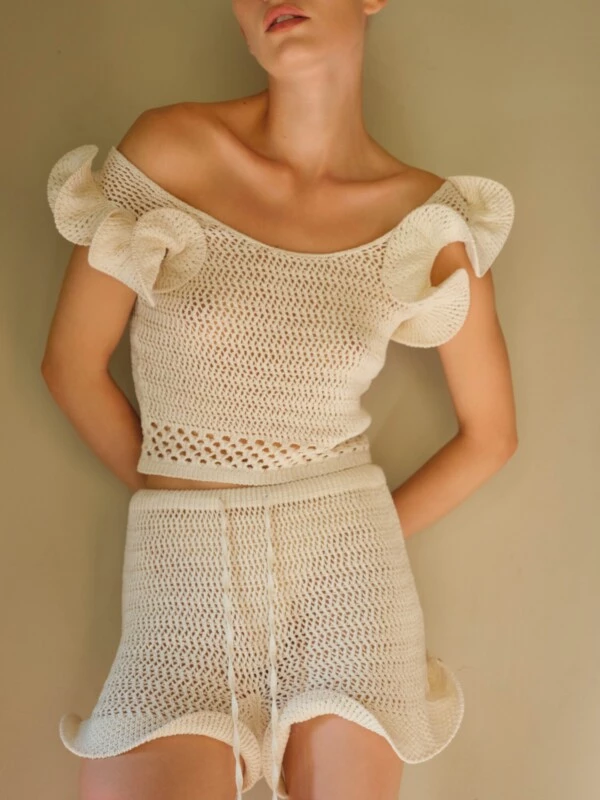 MIREILLE openwork shorts