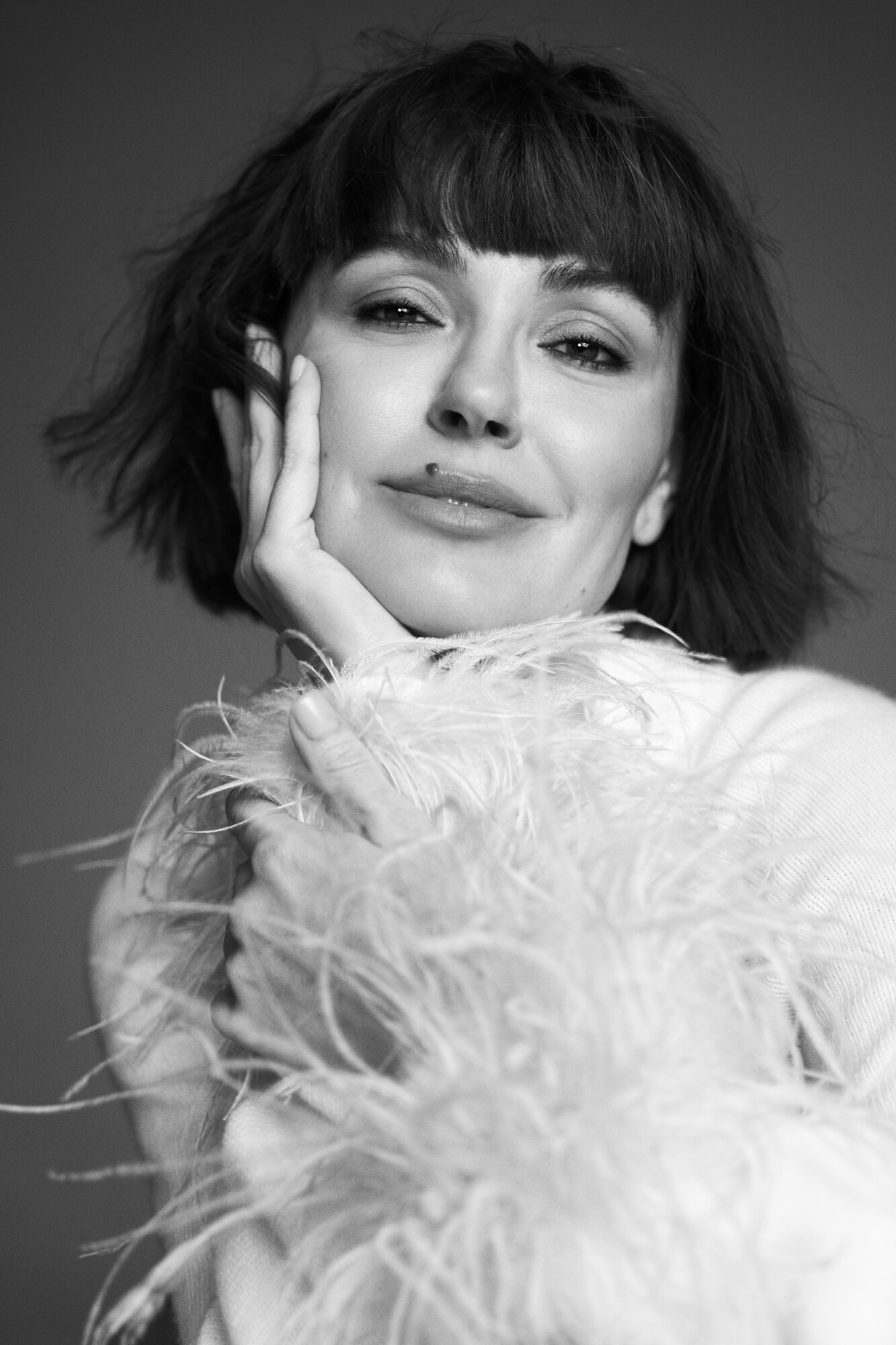 Кардиган з пір'ям O.TAJE x O.KONOVA