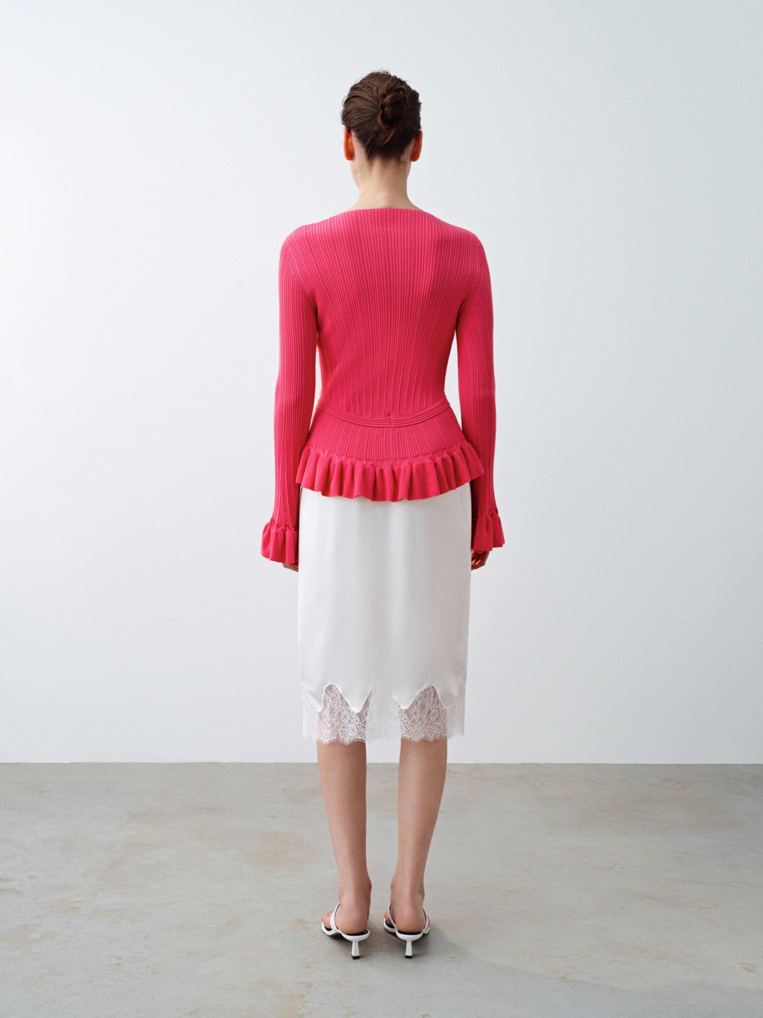 Міді спідниця сатинова LACE