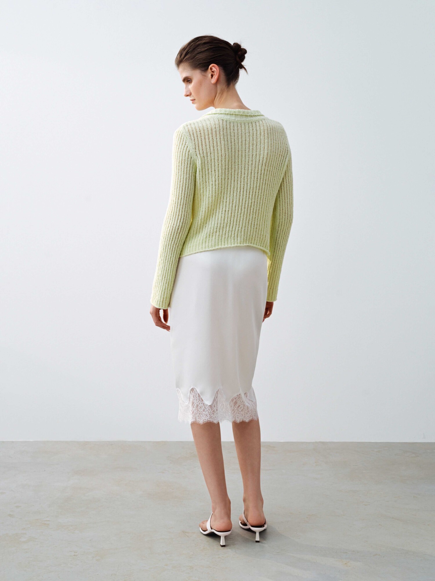 Міді спідниця сатинова LACE