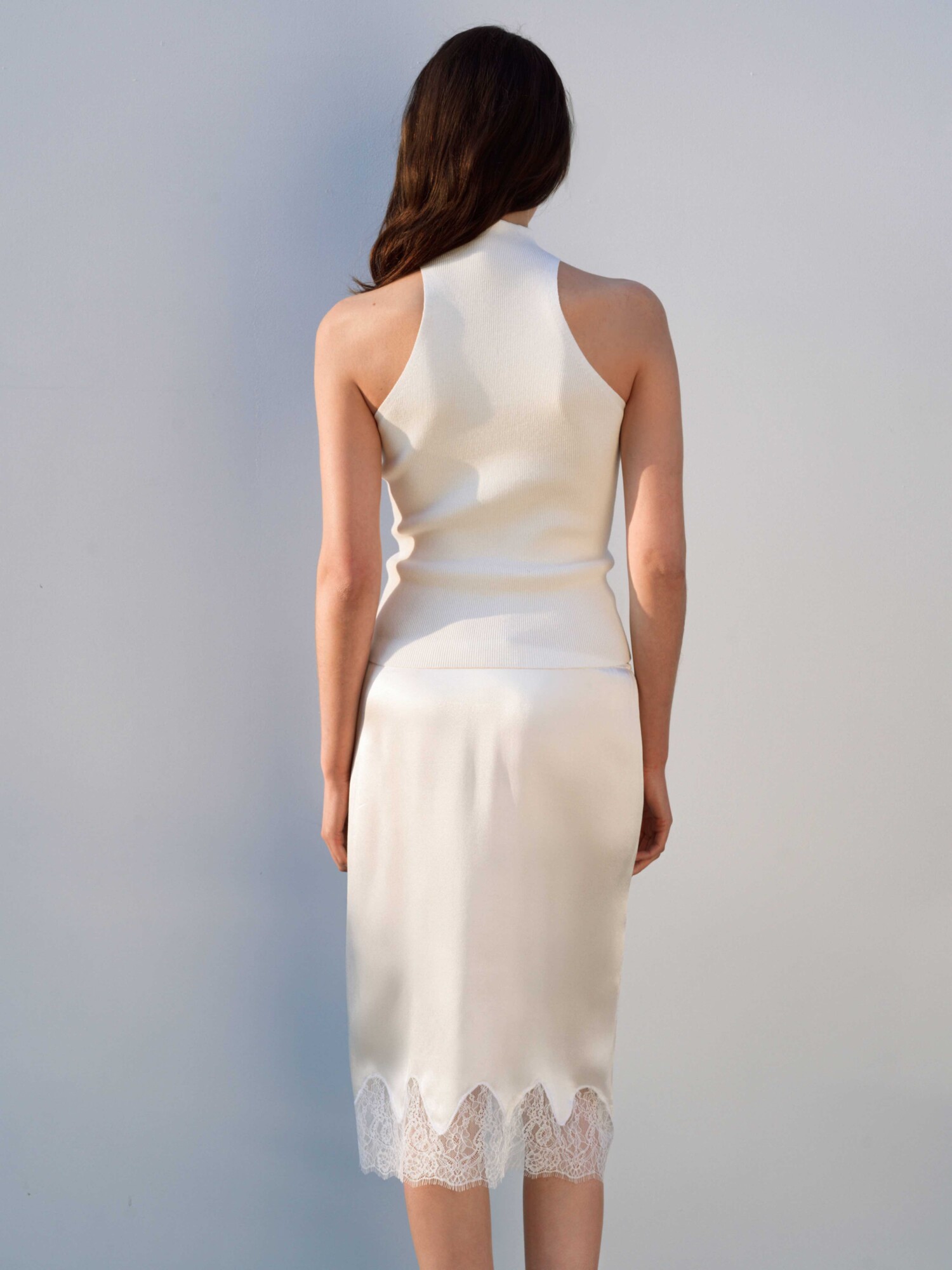 Міді спідниця сатинова LACE